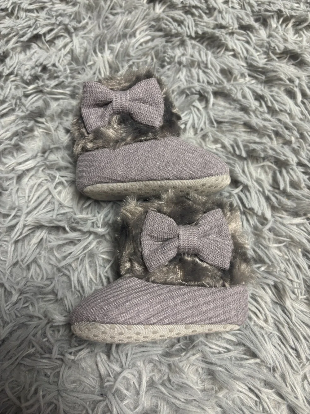 New Faux Fur Baby Booties